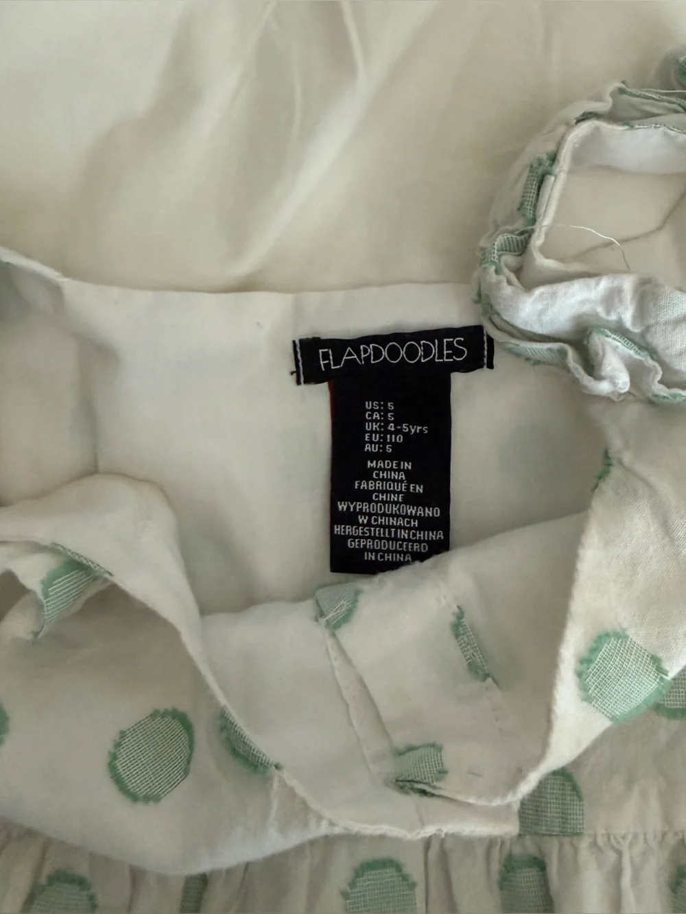 Flapdoodles | Mint Polka Dot | Sleeveless Cotton Dress | Girl’s 5